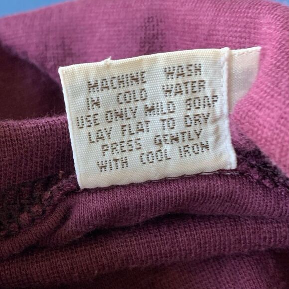 Peruvian Connection Womens Turtleneck Tunic Pima Cotton Long Sleeve Burgundy  XL - Picture 14 of 15